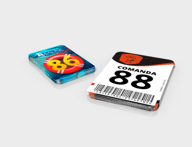 Comanda com Dados Variáveis em PVC 0,5mm Cristal Frente e Verso 13,6x21,1cm - 4x0 - 1 unid