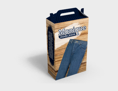 Caixa de Presente Grande com Alça Couchê 300g Laminação Fosca e Verniz Localizado 18,9x9x27cm - 4x0 - 1000 unid