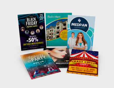 Cartaz Couchê Fosco 170g Sem Verniz 29,7x63cm - 4x4 - 25 unid