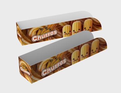 Embalagem para Churros Supremo 300g sem Película Antigordura 15x3x3cm - 4x0 - 250 unid