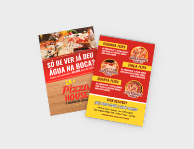 Folder Couchê 120g Verniz Total Frente e Verso 15x10cm - 4x1 - 500 unid