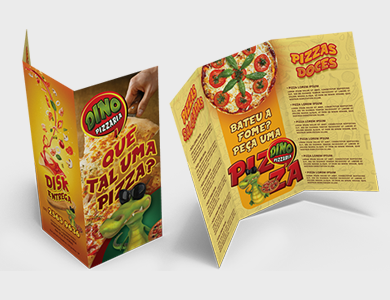 Folder com 2 Dobras Couchê 120g Sem Verniz 21x29,7cm - 4x4 - 25 unid