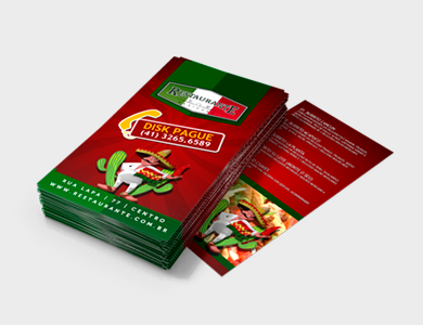 Folder/Filipeta Couchê 150g Sem Verniz 10x21cm - 4x1 - 100 unid