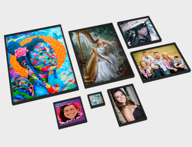 Quadro Decorativo com Moldura Caixa Alta com Vidro Adesivado com Laminação Fosca 30x30cm - 4x0 - 20 unid