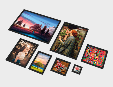 Quadro Decorativo com Moldura Caixa Baixa com Acetato Adesivado com Laminação Fosca 60x40cm - 4x0 - 50 unid