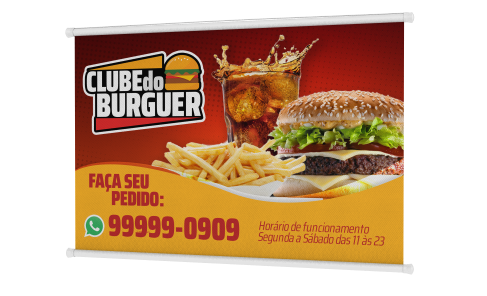 Banner com Bastão Largo 280g 50x70cm - 4x0 - 50 unid